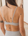 BASERANGE Bamboo fiber and cotton without steel ring wide brim bra series collection soft underwear France BAS-BRTR-BA-SU25-GREY MELANGE